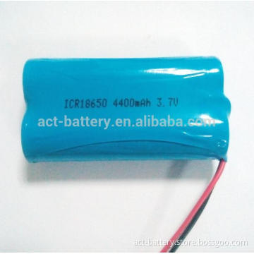 3.7V 18650 4400mAh 1S2P lithium rechargeable battery pack